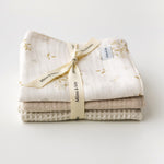 Pack Babitas Muselina Terra Sand Waffle Ecru