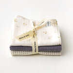 Pack Babitas Muselina Terra Grey Waffle Ecru