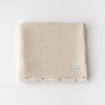Manta fina reversible Waffle Ecru - Muselina Grace