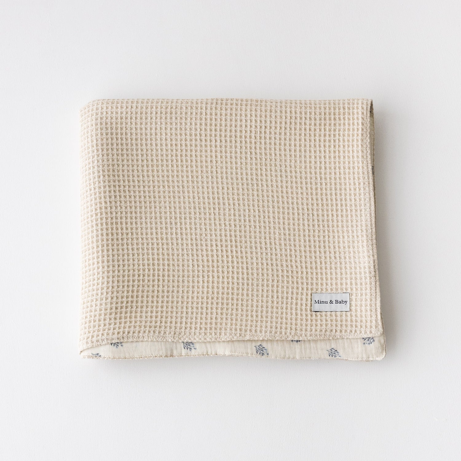 Manta fina reversible Waffle Ecru - Muselina Grace