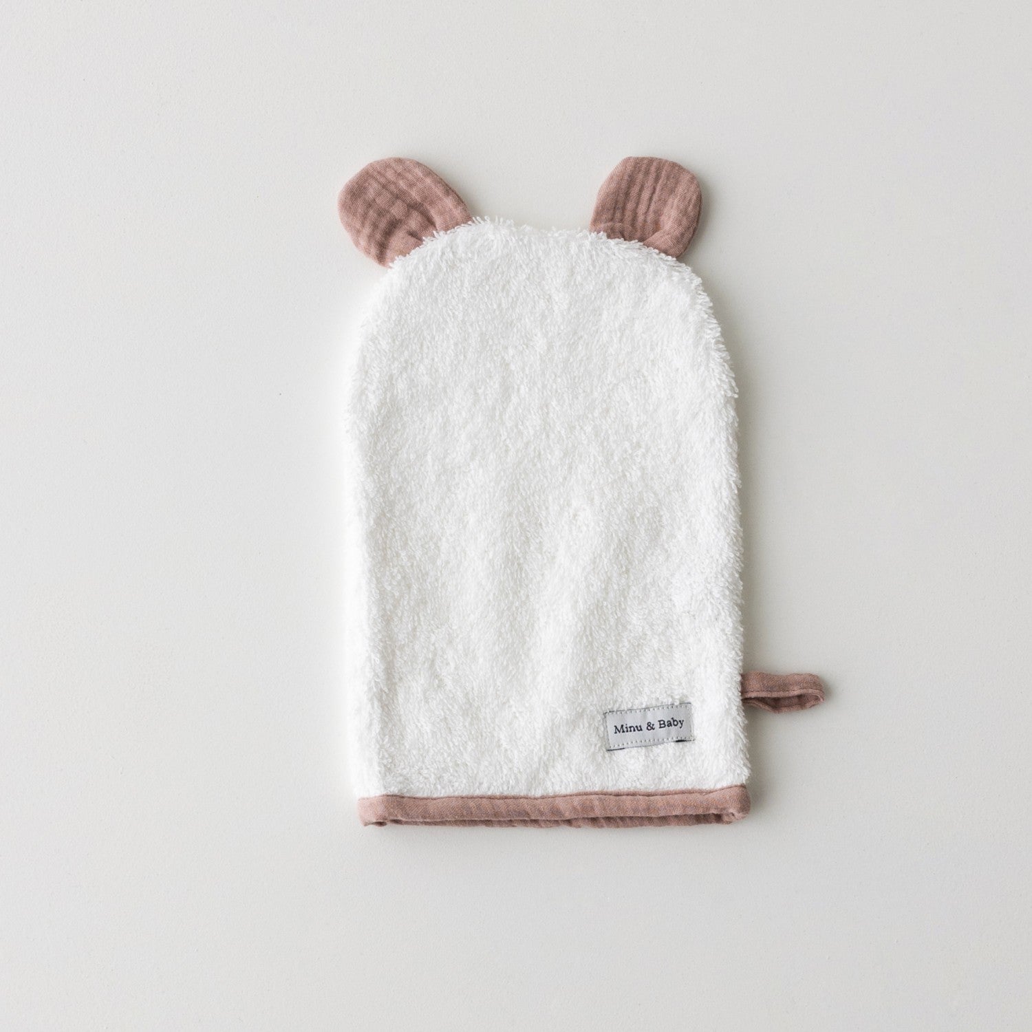 Manopla Baño Osito Mauve